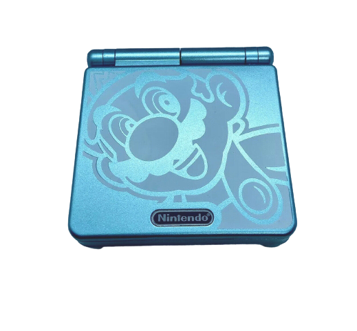 Mario Nintendo Game Boy Advance SP Pearl Blue Handheld System