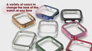5 pack Luxury case For iWatch Tempered Glass Apple Watch Series SE/6/5/4/3/2/1 44mm 40mm 38mm