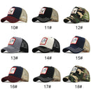 Unisex Animal Mesh Trucker Hat Snapback Square Patch Baseball Caps