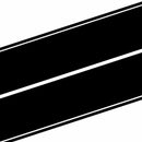 Double Racing Stripe Decal | Universal 17" Wide Full Body Hood to Trunk Vinyl Rally Sticker | Cars, Trucks, SUVs | Gloss Matte Fender, Hood, Roof, Side, Trunk, Skirt  GT Black