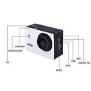 Video Camera Waterproof Action Camera 4K Sports Ultra HD action Cam 2.0'' ,LCD Screen/Helmet Support  Screen