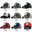 Unisex Animal Mesh Trucker Hat Snapback Square Patch Baseball Caps