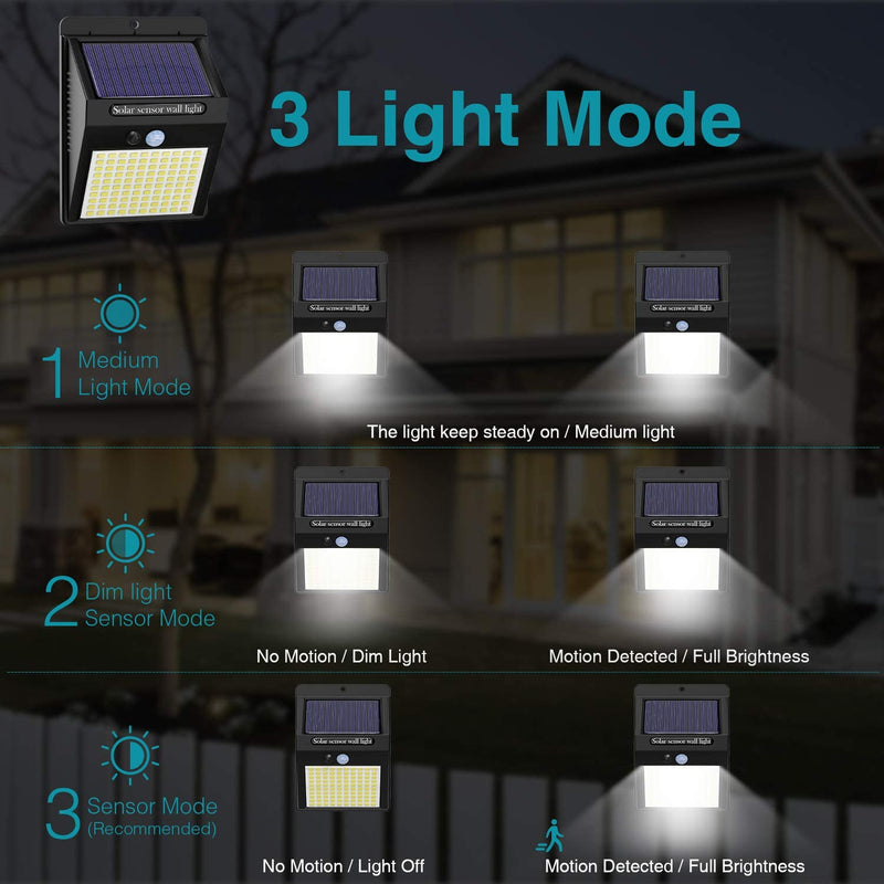 20 LED Solar Power PIR Motion Sensor Wall Light Outdoor Waterproof Energy Saving Yard Path Home Garden Security Lamp
