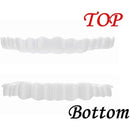 Upper & Lower Teeth Veneers - Simulation Braces Snap On Smile Tooth Cover - Perfect Teeth Whitening Replacement No Pain No Shots No Drilling Fix Smile in Minutes 2 PACK
