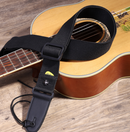 1Pc Guitar Strap, Cotton Adjustable Faux Leather Ends Acoustic Electric Guitar Bass Sling Strap Guitar Accessory