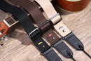 1Pc Guitar Strap, Cotton Adjustable Faux Leather Ends Acoustic Electric Guitar Bass Sling Strap Guitar Accessory