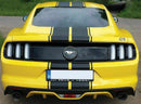 Double Racing Stripe Decal | Universal 17" Wide Full Body Hood to Trunk Vinyl Rally Sticker | Cars, Trucks, SUVs | Gloss Matte Fender, Hood, Roof, Side, Trunk, Skirt  GT Black
