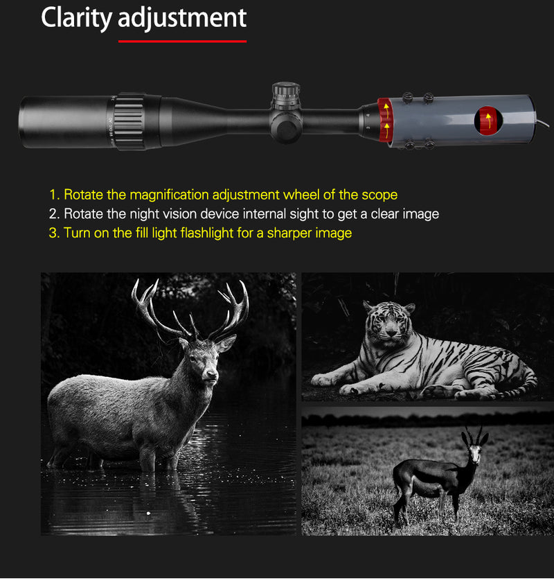 Infrared Night Vision Scope Attachment - 850nm Infrared Camera Waterproof Night Vision Device  0130  101  Trap Cameras A