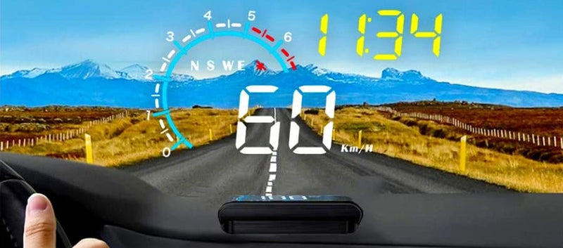 2021 New HUD OBD2 Car Heads Up Display GPS Dual Mode Speedometer Hud Over Speed Alarm Obd2 Car GPS  Hud Display