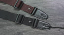 1Pc Guitar Strap, Cotton Adjustable Faux Leather Ends Acoustic Electric Guitar Bass Sling Strap Guitar Accessory