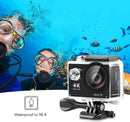 Video Camera Waterproof Action Camera 4K Sports Ultra HD action Cam 2.0'' ,LCD Screen/Helmet Support  Screen