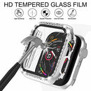 5 pack Luxury case For iWatch Tempered Glass Apple Watch Series SE/6/5/4/3/2/1 44mm 40mm 38mm