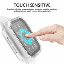 5 pack Luxury case For iWatch Tempered Glass Apple Watch Series SE/6/5/4/3/2/1 44mm 40mm 38mm