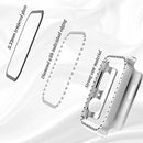 5 pack Luxury case For iWatch Tempered Glass Apple Watch Series SE/6/5/4/3/2/1 44mm 40mm 38mm